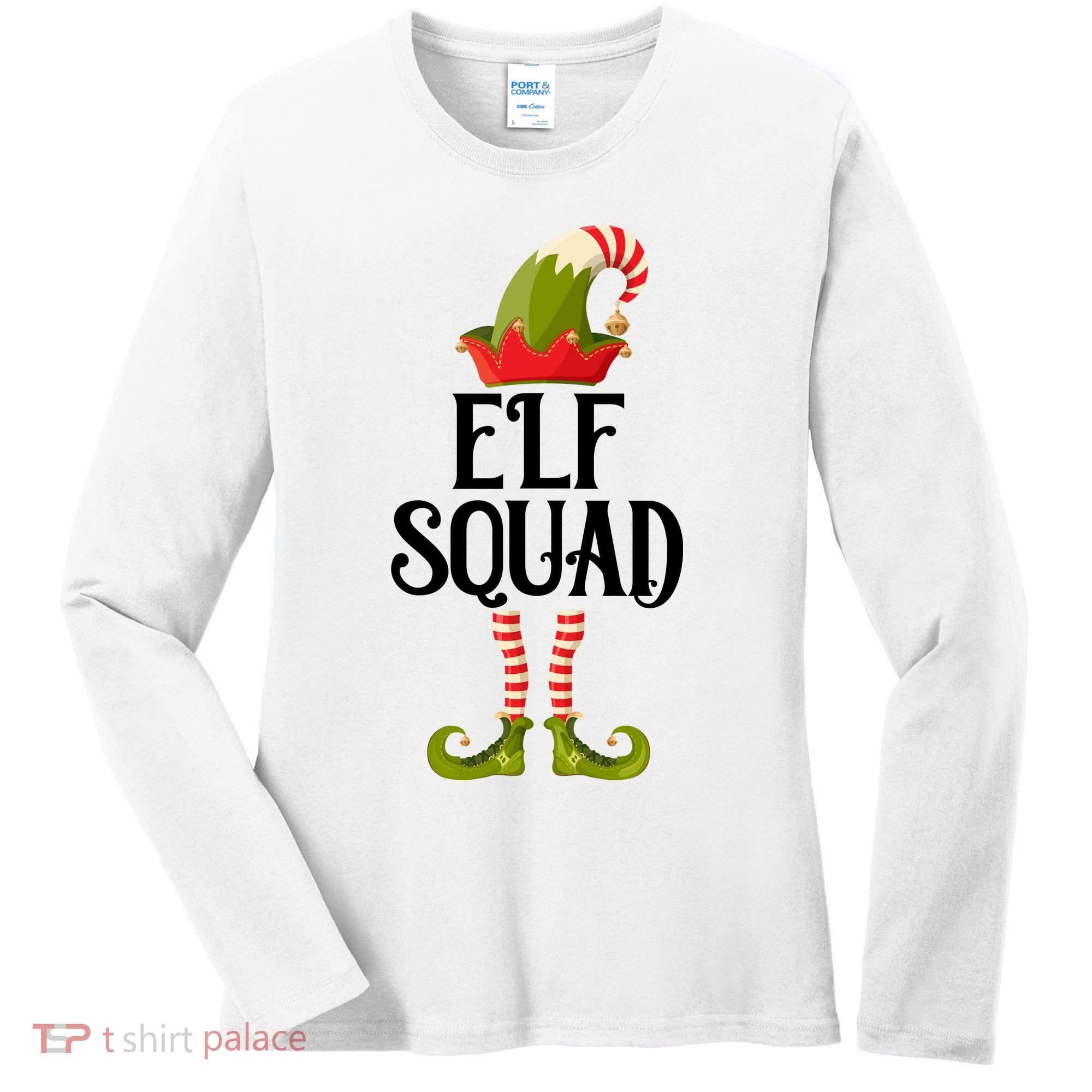 Elf Squad Festive Christmas Holiday Women's Long Sleeve Shirt