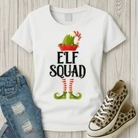 Elf Squad Festive Christmas Holiday Women's T-Shirt thumb 3