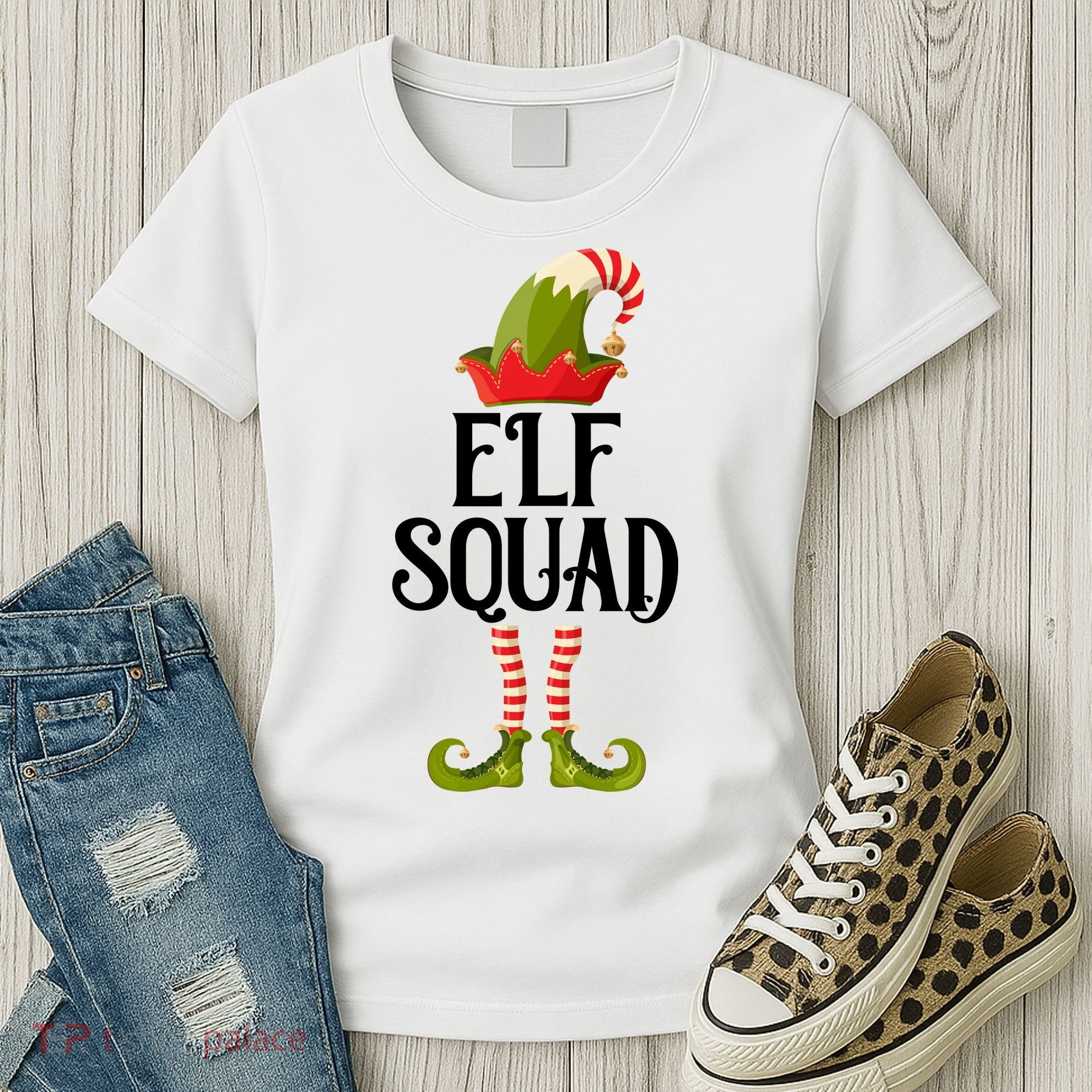 Elf Squad Festive Christmas Holiday Women's T-Shirt