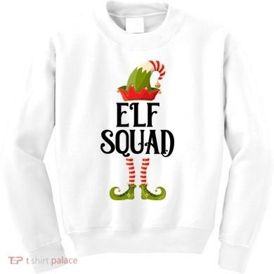 Elf Squad Festive Christmas Holiday Kids Sweatshirt