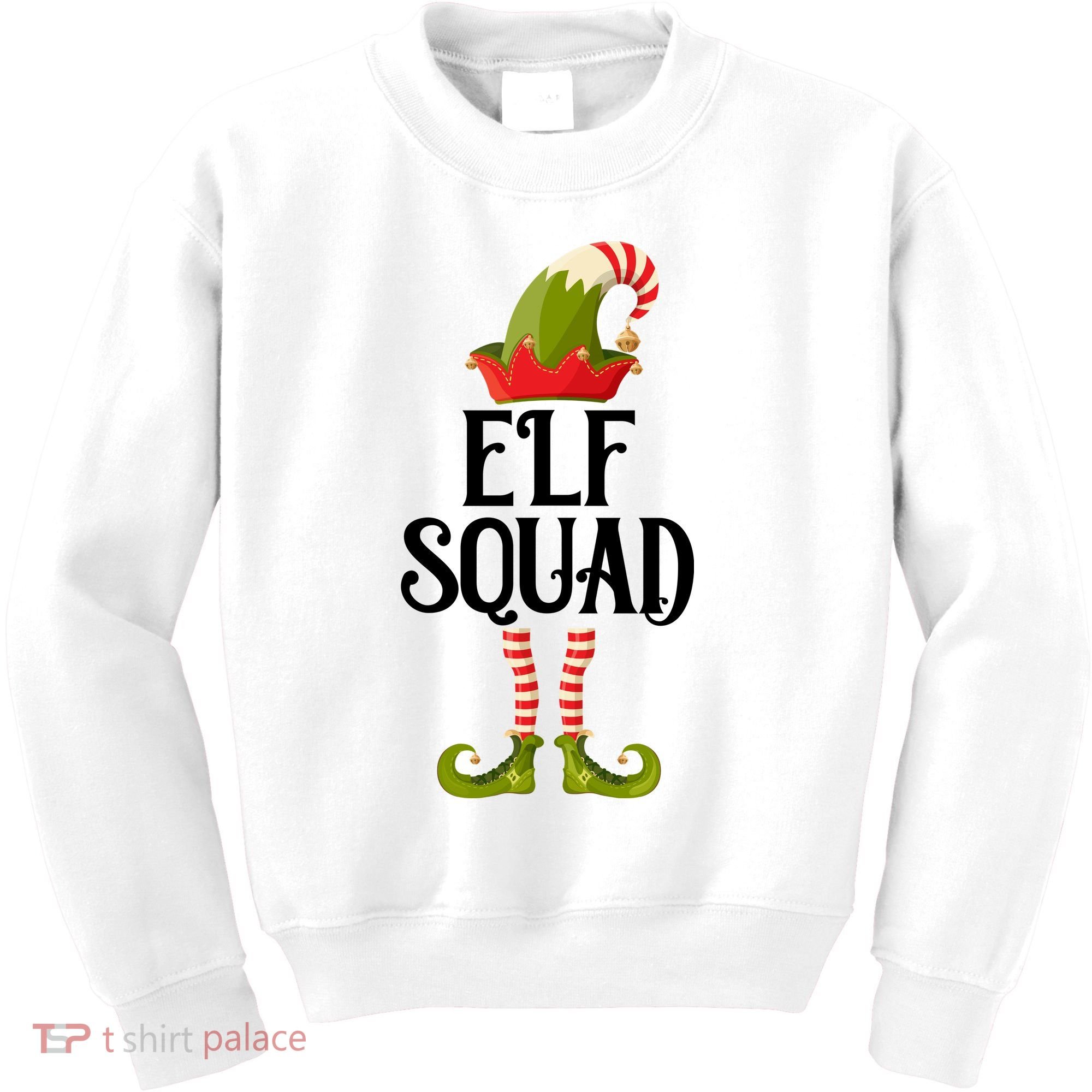 Elf Squad Festive Christmas Holiday Kids Sweatshirt