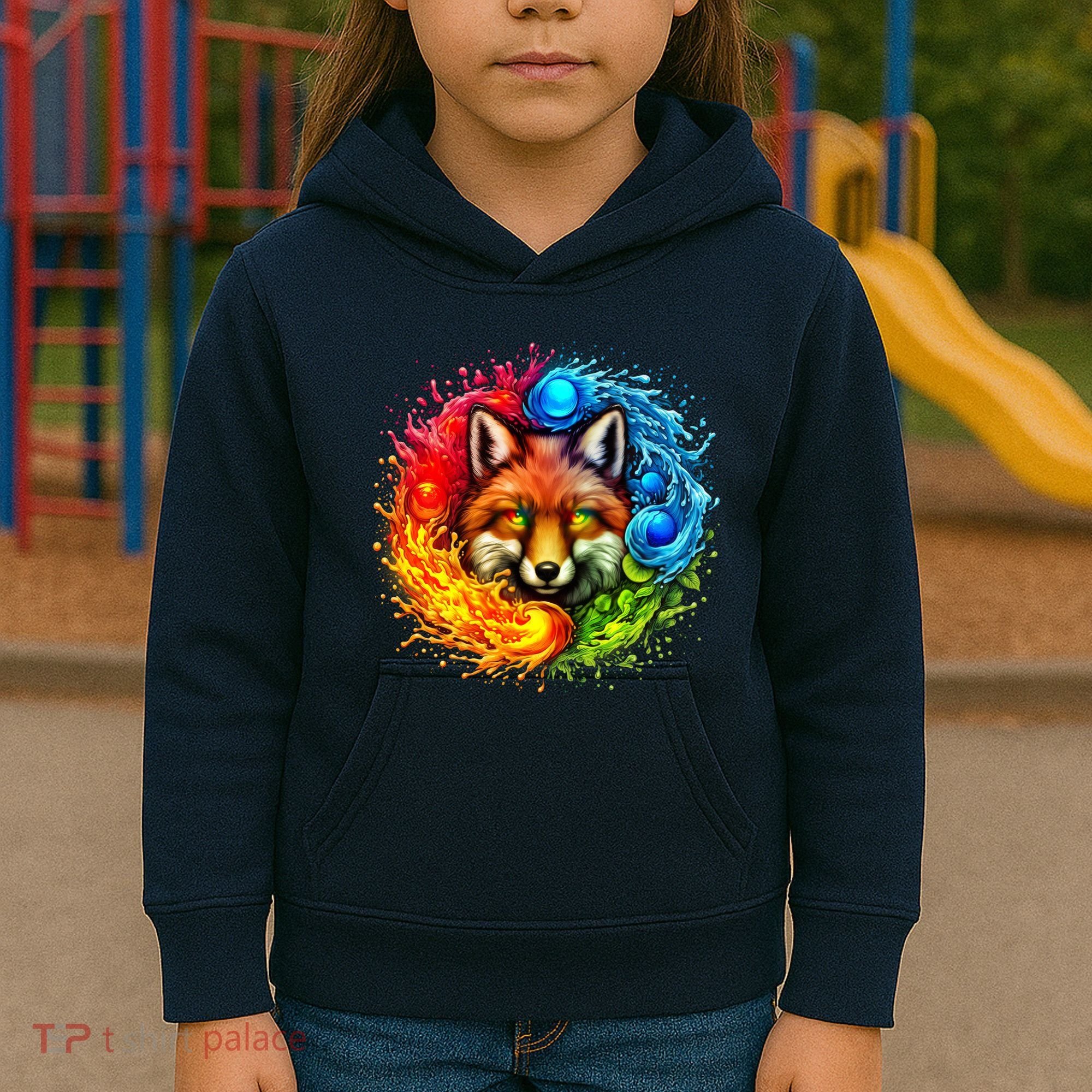 Elemental Seasons Fox Kids Hoodie