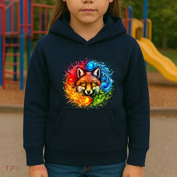 Elemental Seasons Fox Kids Hoodie