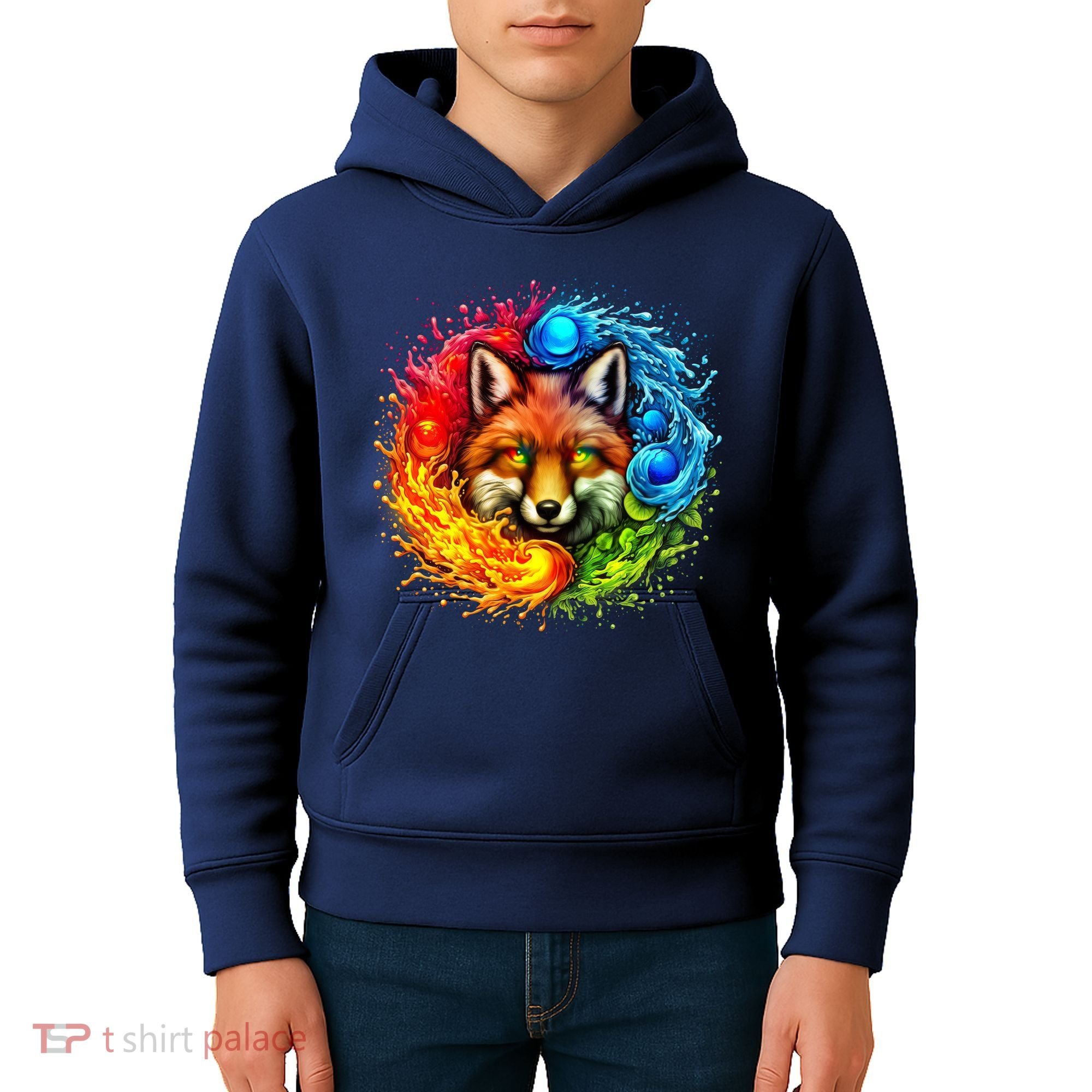 Elemental Seasons Fox Kids Hoodie