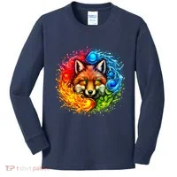 Elemental Seasons Fox Kids Long Sleeve Shirt thumb 0