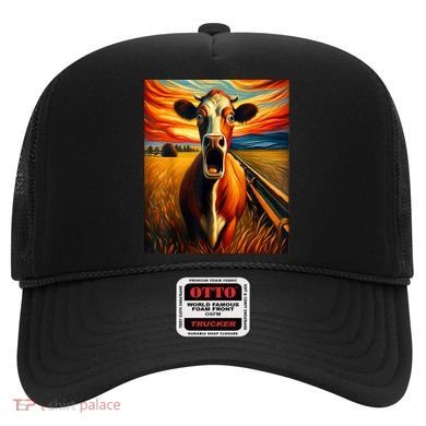 Expressionist Scream For Cow Lovers | Artistic Cow Hat