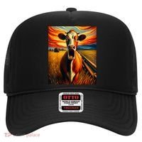 Expressionist Scream For Cow Lovers | Artistic Cow Hat thumb 0