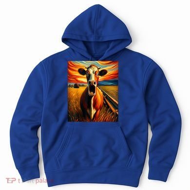 Expressionist Scream For Cow Lovers | Artistic Cow Hoodie