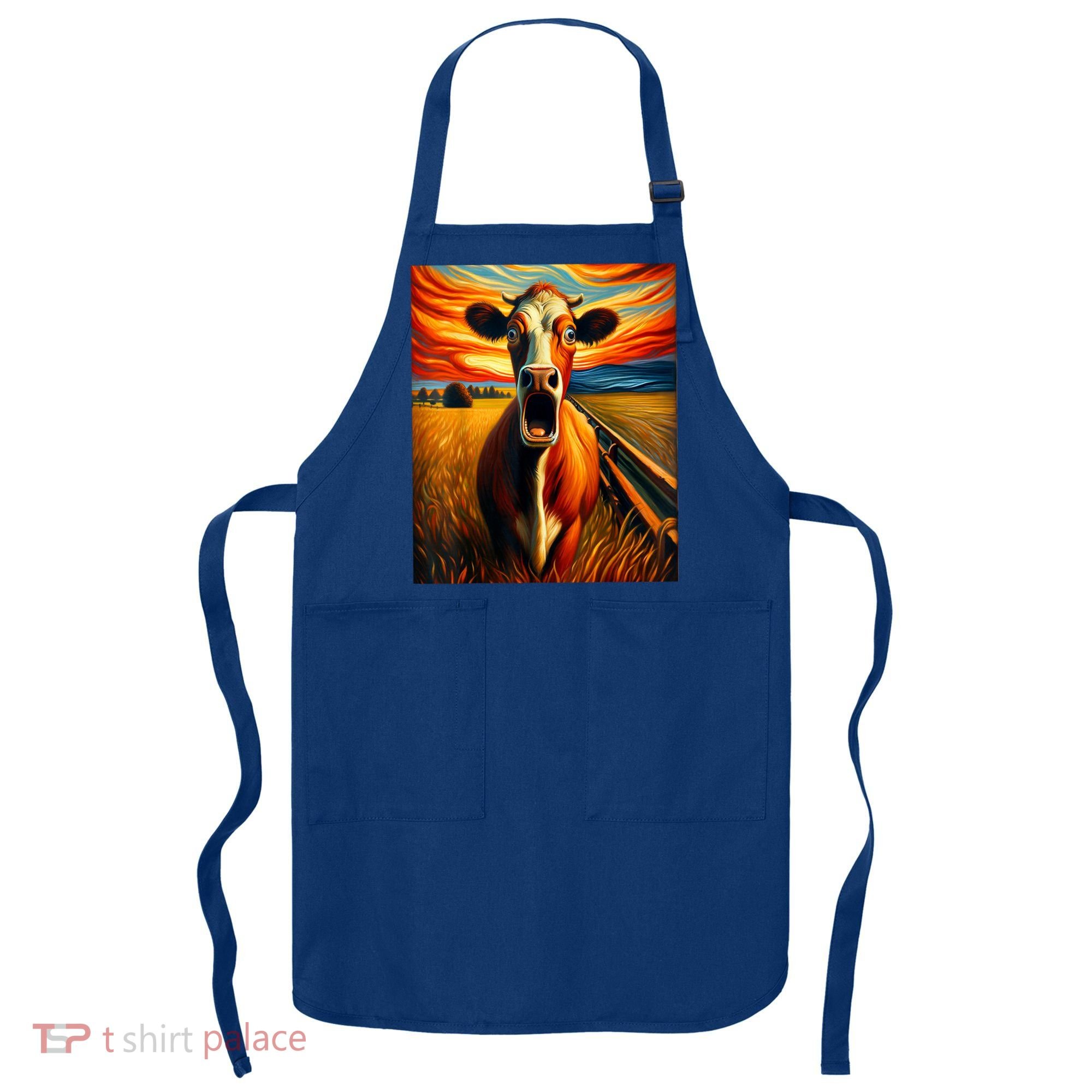 Expressionist Scream For Cow Lovers | Artistic Cow Apron