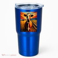 Expressionist Scream For Cow Lovers | Artistic Cow Tumbler thumb 0