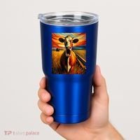 Expressionist Scream For Cow Lovers | Artistic Cow Tumbler thumb 2