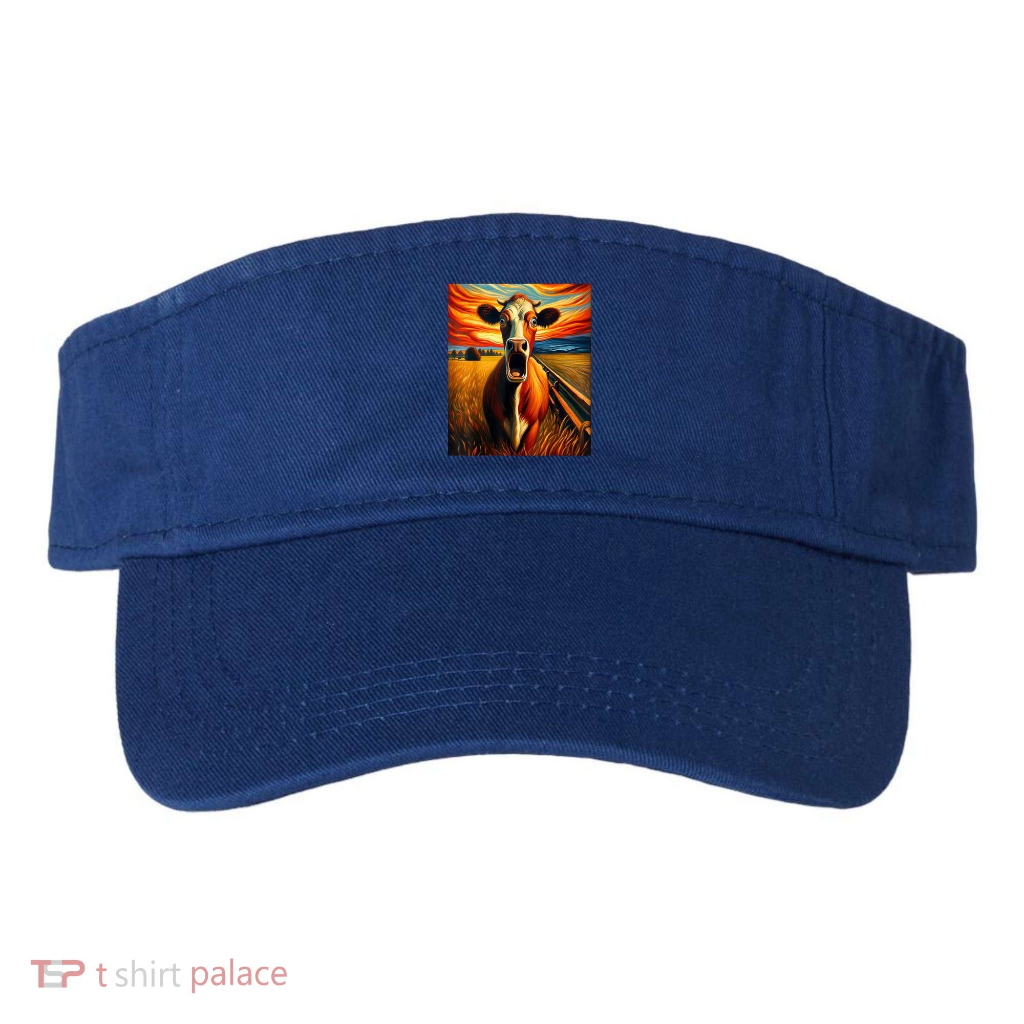 Expressionist Scream For Cow Lovers | Artistic Cow Visor