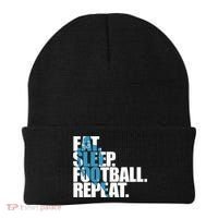 Eat Sleep Football Repeat Sports Gift Beanie thumb 0
