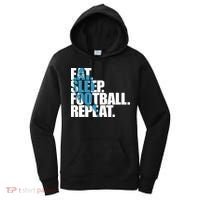 Eat Sleep Football Repeat Sports Gift Women's Hoodie thumb 0