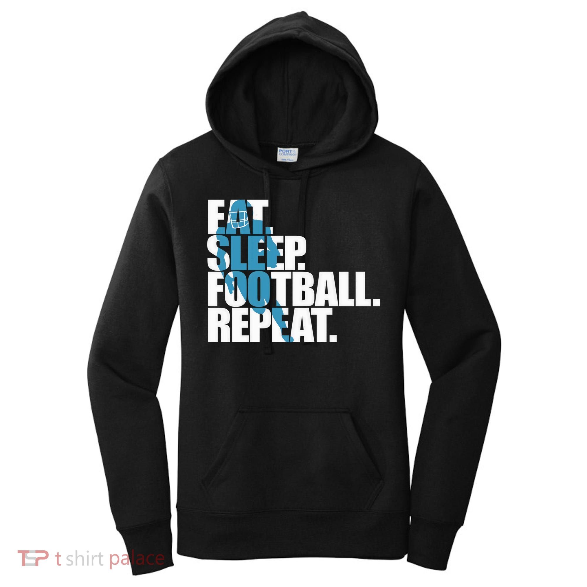 Eat Sleep Football Repeat Sports Gift Women's Hoodie