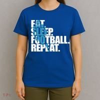 Eat Sleep Football Repeat Sports Gift T-Shirt thumb 4