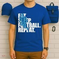 Eat Sleep Football Repeat Sports Gift T-Shirt thumb 6