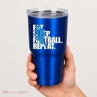 Eat Sleep Football Repeat Sports Gift Tumbler thumb 2