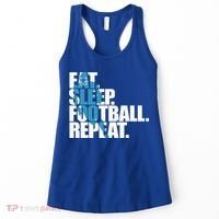 Eat Sleep Football Repeat Sports Gift Women's Tank Top thumb 0