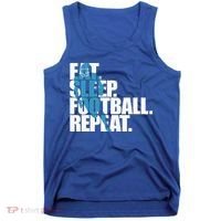 Eat Sleep Football Repeat Sports Gift Tank Top thumb 0