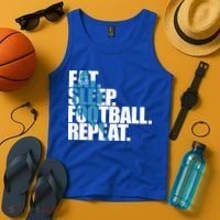 Eat Sleep Football Repeat Sports Gift Tank Top thumb 4