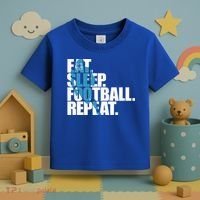 Eat Sleep Football Repeat Sports Gift Toddler T-Shirt thumb 3