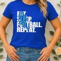 Eat Sleep Football Repeat Sports Gift Women's T-Shirt thumb 2
