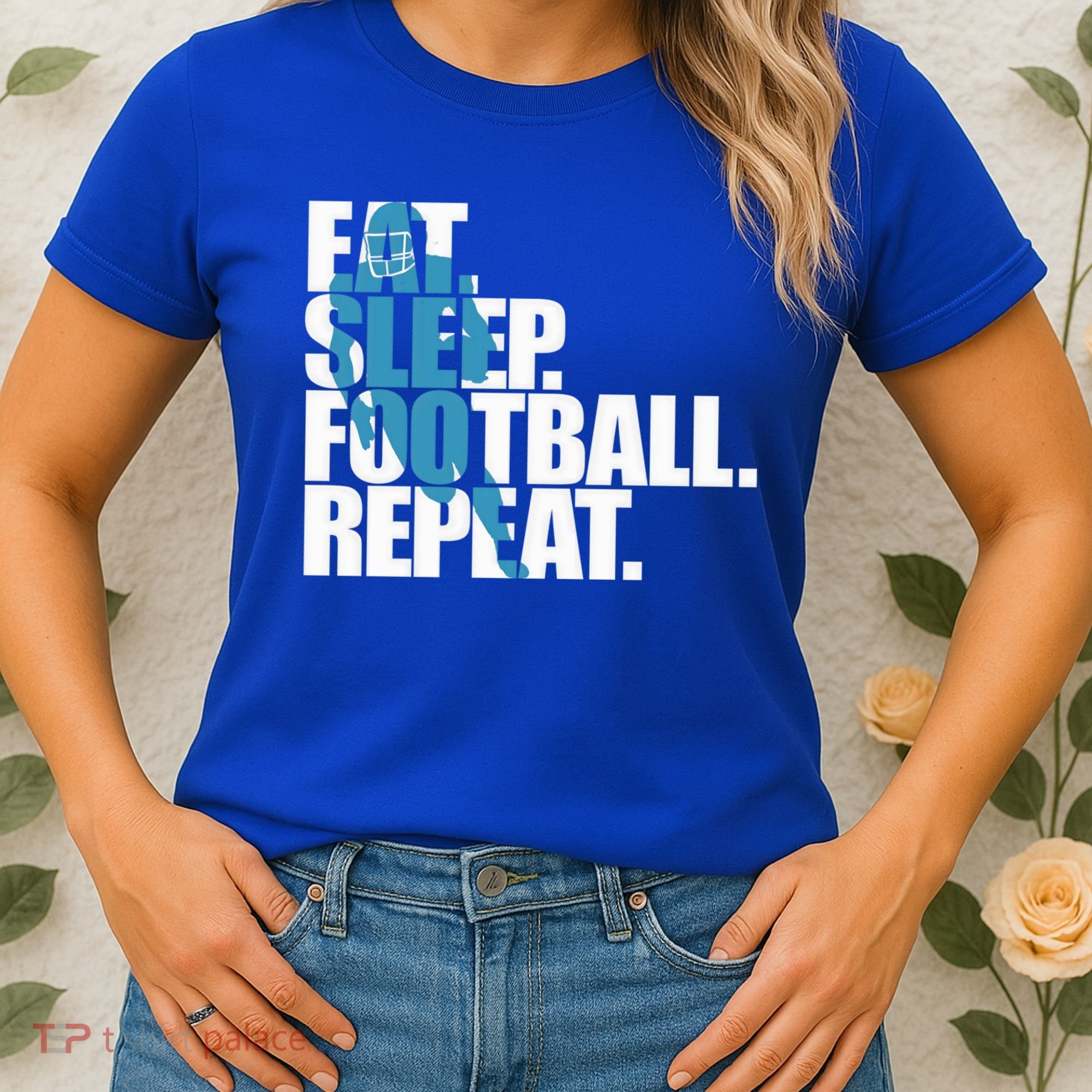 Eat Sleep Football Repeat Sports Gift Women's T-Shirt