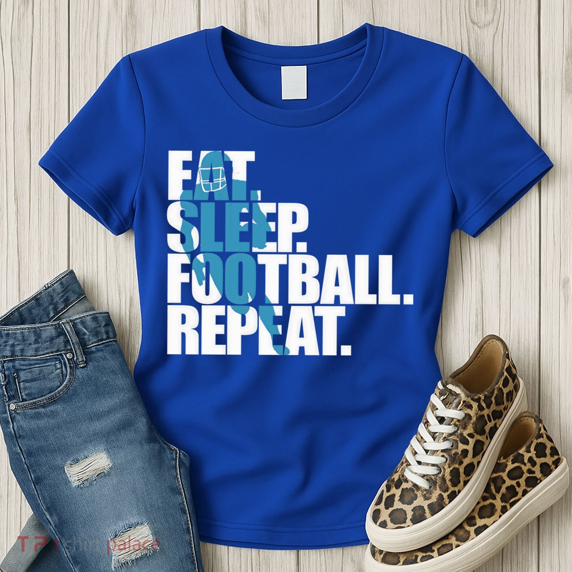 Eat Sleep Football Repeat Sports Gift Women's T-Shirt