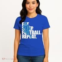 Eat Sleep Football Repeat Sports Gift Women's T-Shirt thumb 4