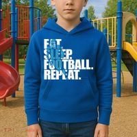 Eat Sleep Football Repeat Sports Gift Kids Hoodie thumb 2