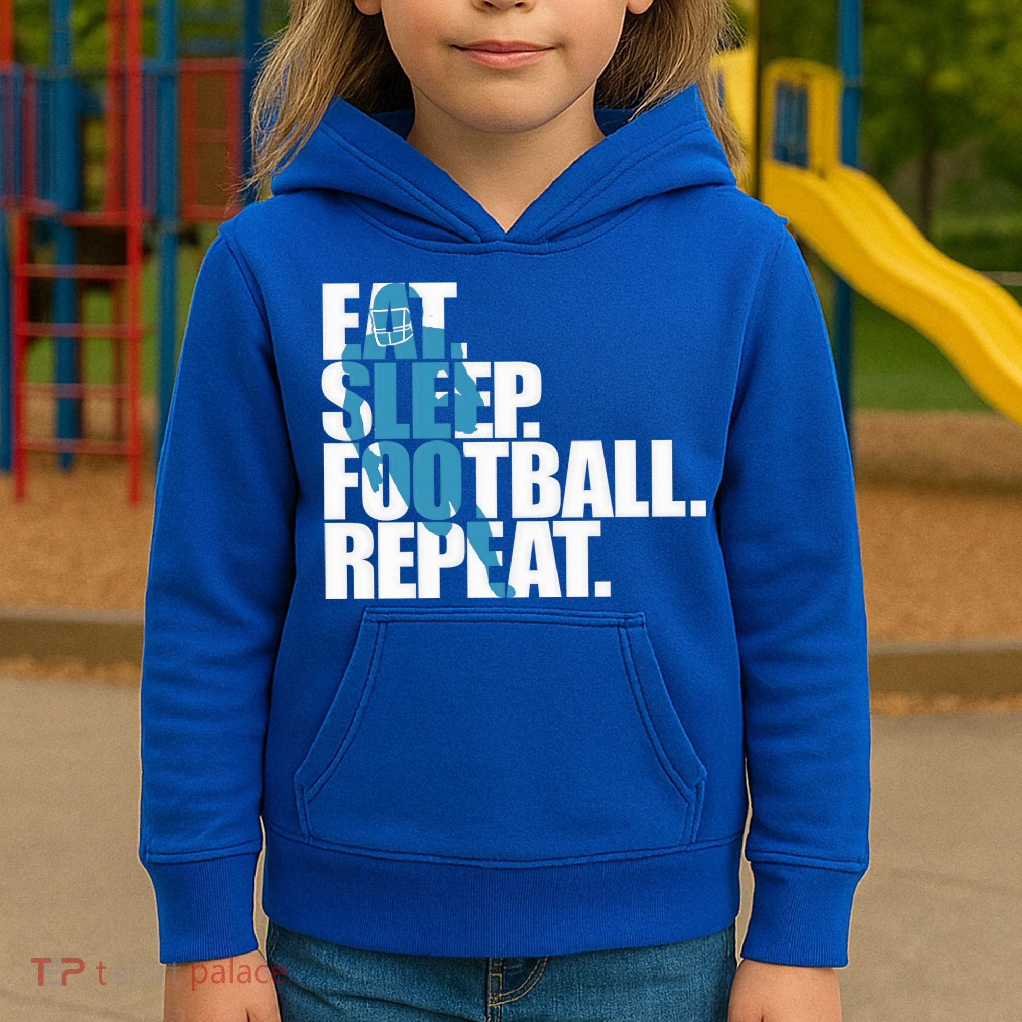 Eat Sleep Football Repeat Sports Gift Kids Hoodie