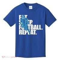 Eat Sleep Football Repeat Sports Gift Kids T-Shirt thumb 0