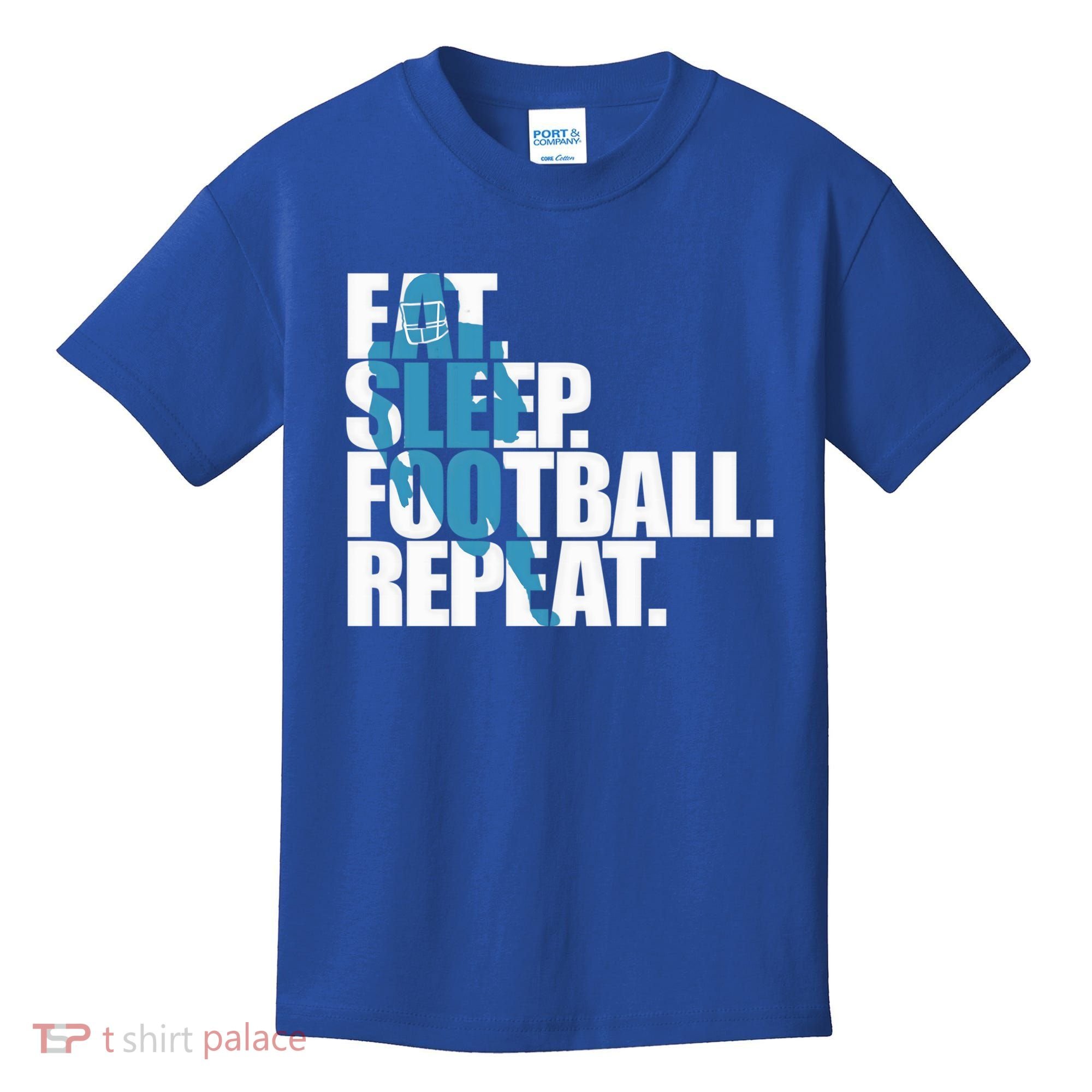 Eat Sleep Football Repeat Sports Gift Kids T-Shirt
