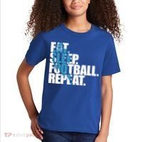 Eat Sleep Football Repeat Sports Gift Kids T-Shirt thumb 2