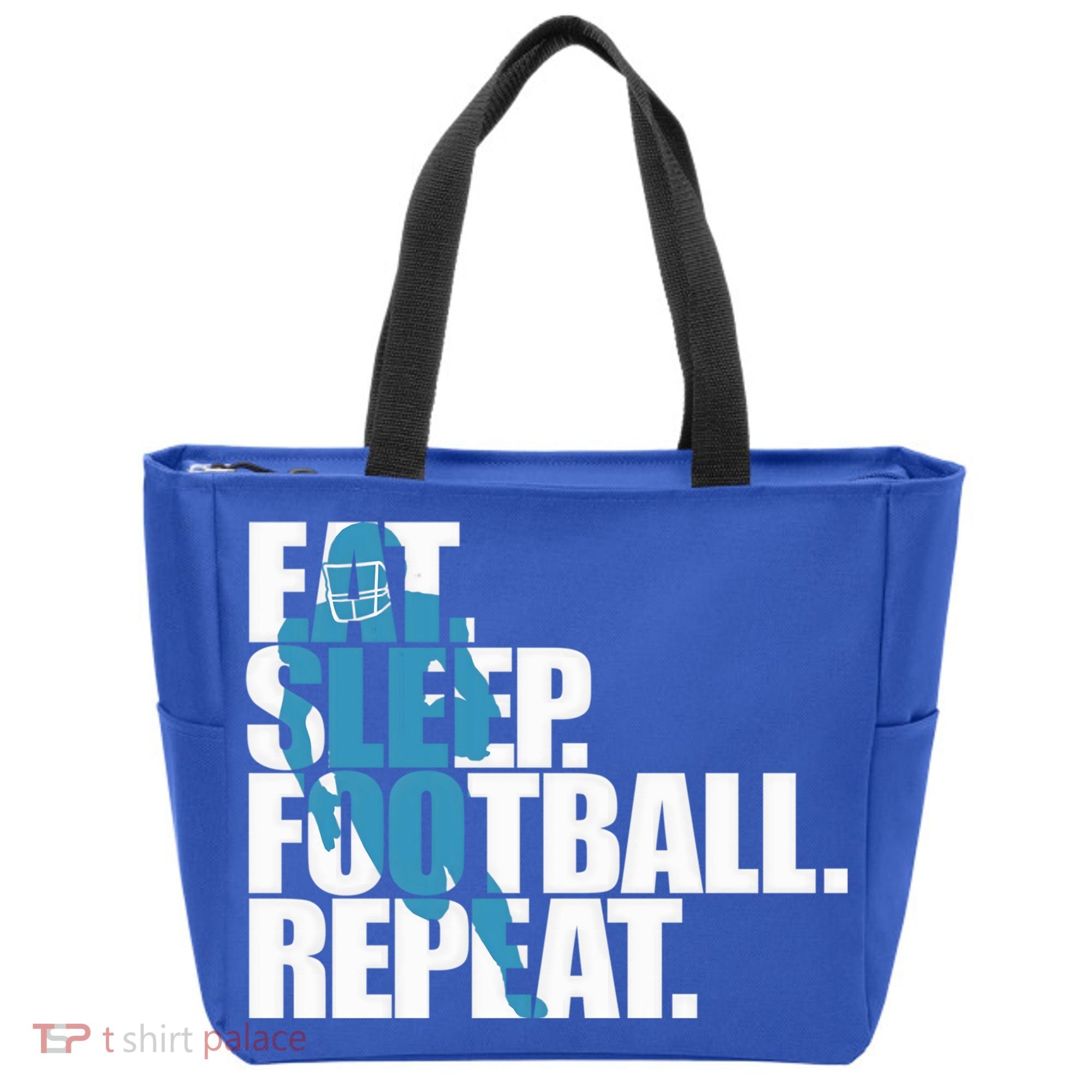 Eat Sleep Football Repeat Sports Gift Tote Bag