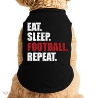 Eat Sleep Football Repeat Gift Doggie Tank thumb 0