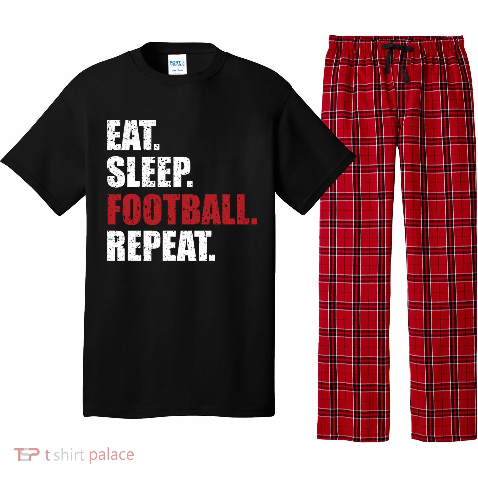 Eat Sleep Football Repeat Gift Pajama Set