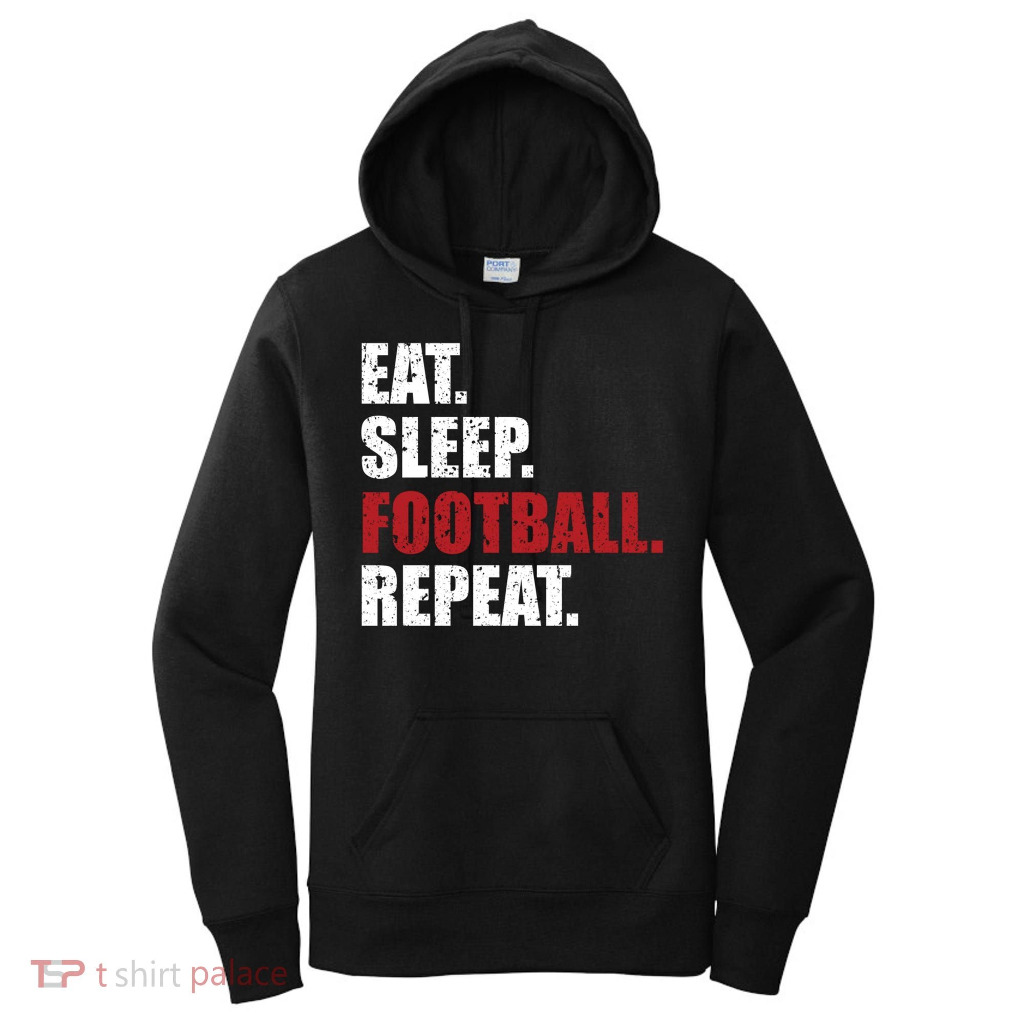 Eat Sleep Football Repeat Gift Women's Hoodie