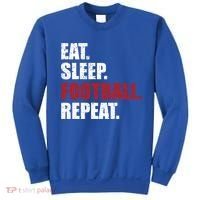 Eat Sleep Football Repeat Gift Sweatshirt thumb 0