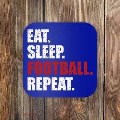 Eat Sleep Football Repeat Gift Coaster
