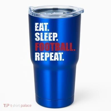 Eat Sleep Football Repeat Gift Tumbler