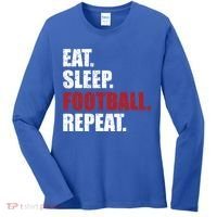 Eat Sleep Football Repeat Gift Women's Long Sleeve Shirt thumb 0