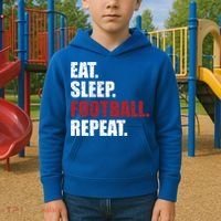 Eat Sleep Football Repeat Gift Kids Hoodie thumb 2