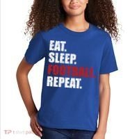 Eat Sleep Football Repeat Gift Kids T-Shirt thumb 2