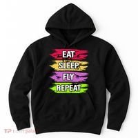 Eat Sleep Fly Repeat Hoodie thumb 0