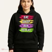 Eat Sleep Fly Repeat Hoodie thumb 5