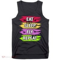 Eat Sleep Fly Repeat Tank Top thumb 0