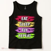 Eat Sleep Fly Repeat Tank Top thumb 2