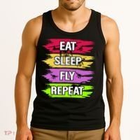 Eat Sleep Fly Repeat Tank Top thumb 3
